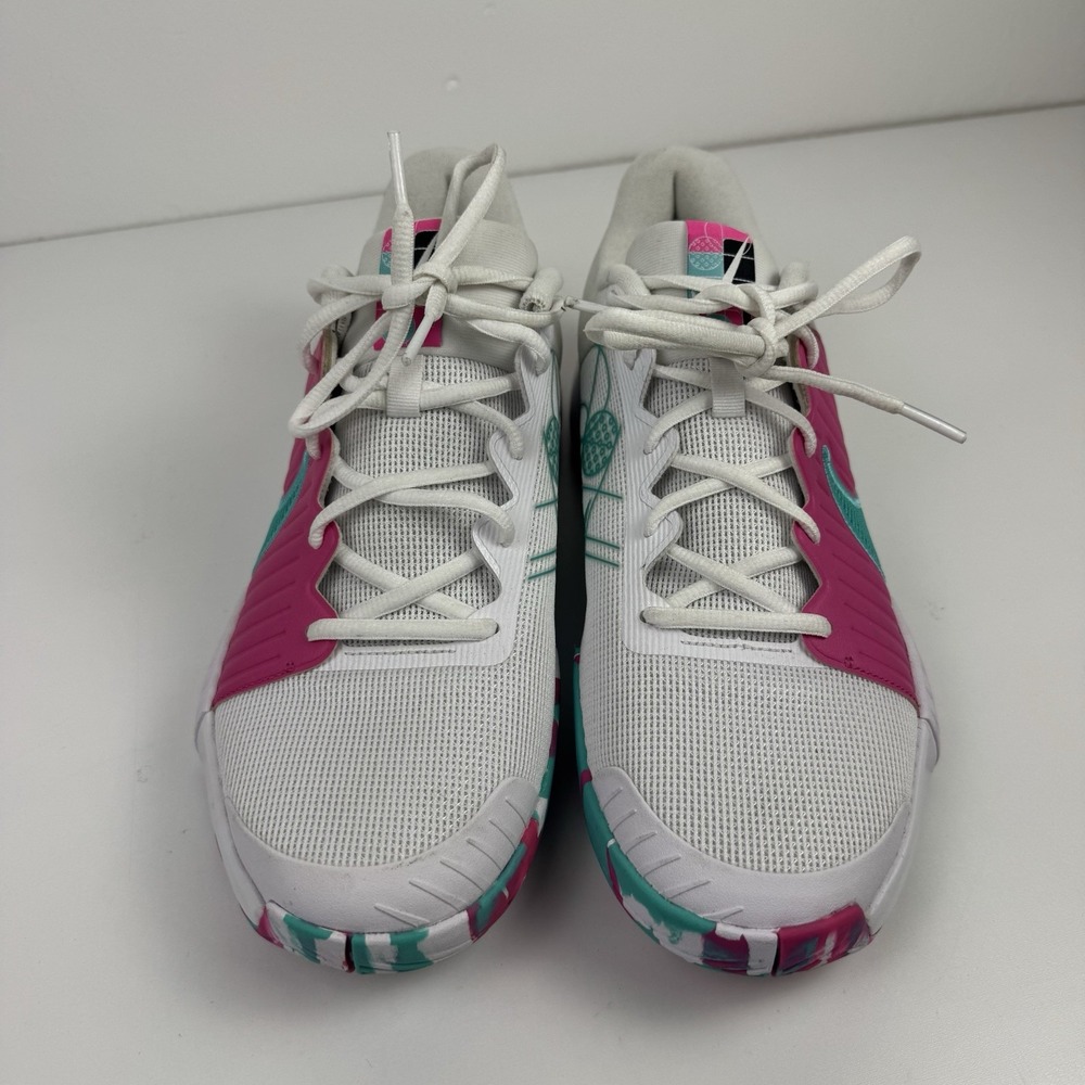 Nike Zoom Challenge Womens 12 Pickleball Court Shoe White Pink Retro FQ4155-101 - Picture 4 of 11